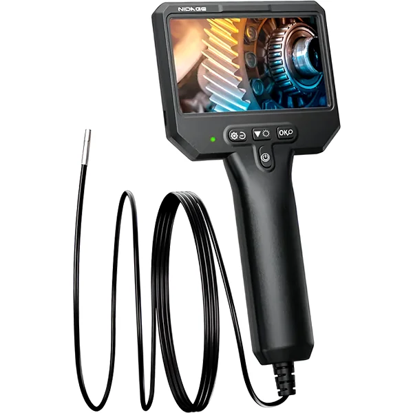 Compact 3.9mm endoscope with semi-rigid cable and 4.3" display for tight spaces