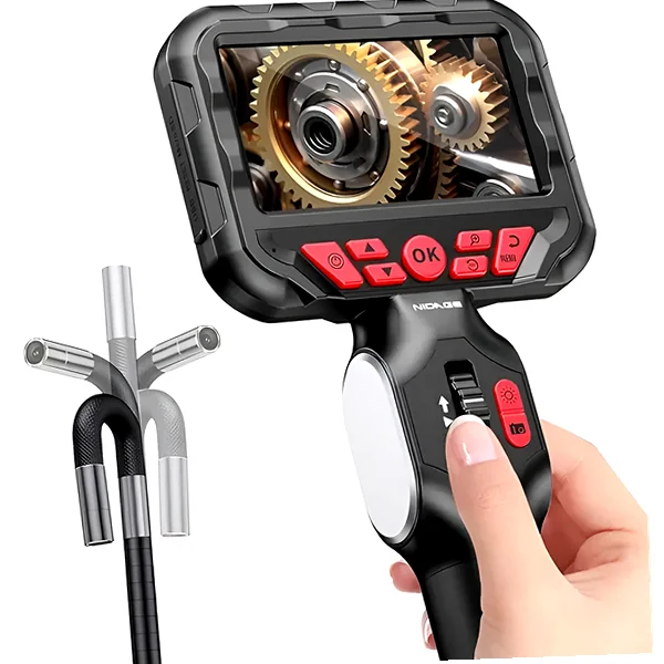 Two-way articulating endoscope with fiber-optic clarity and flexible 5.2ft cable